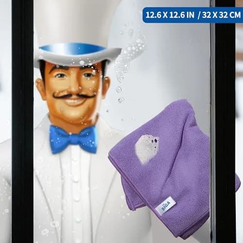 MR.SIGA Microfiber Cleaning Cloths, Streak Free Microfiber Towels, 12 Pack, 32x32cm (12.6x12.6 inches) thumbnail 2