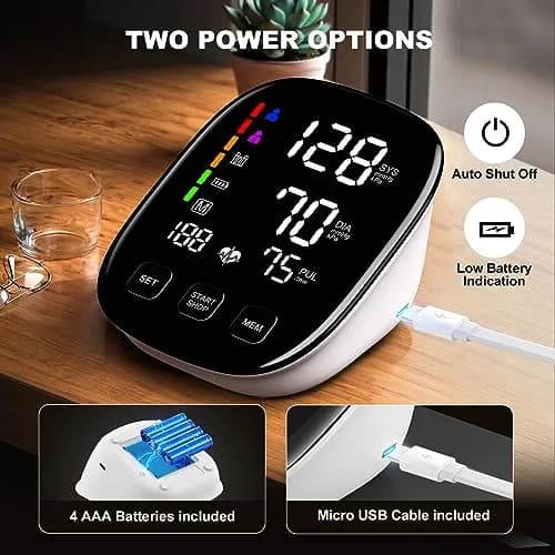 COCACIS Automatic Blood Pressure Monitor with 2 Cuffs (9-17'' & 13-21'') | Accurate Home Use with WHO Indicator thumbnail 5