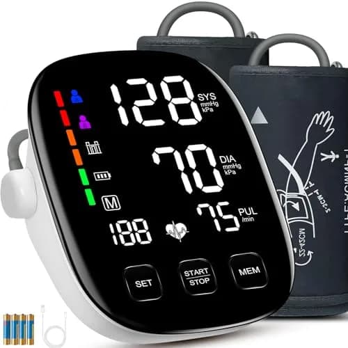 COCACIS Automatic Blood Pressure Monitor with 2 Cuffs (9-17'' & 13-21'') | Accurate Home Use with WHO Indicator thumbnail 1