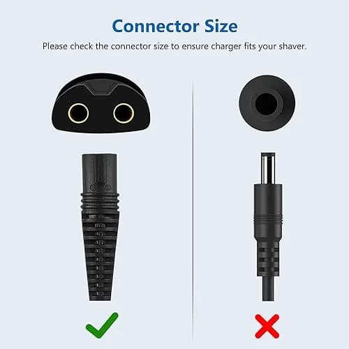 FNKTQL 12V Shaver Charger for Braun Series 9, 8, 7, 6, 5, 3, 1, XT5 & Silk Epil 5/7/9/9 Flex (1.5m Cable) | Smart Charging Power Cord thumbnail 2