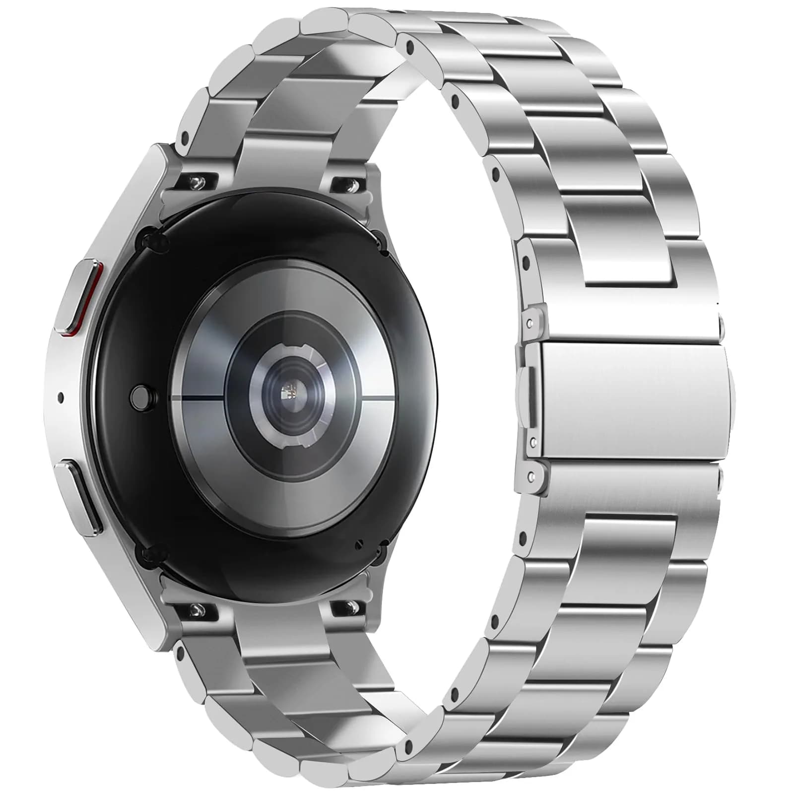 Anlinser No Gap Bands Compatible with Samsung Galaxy Watch 7/6/5/4/FE Band 20mm Silver | Seamless Metal Strap for All Case Sizes - view 2