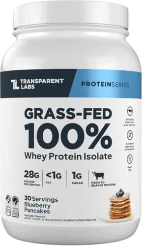 Transparent Labs Grass-Fed Whey Protein Isolate Dark Chocolate 1.13 kg (2.5 lb) | 28g Protein Per Serving thumbnail 1