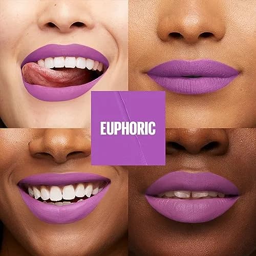 Maybelline Super Stay Matte Ink Liquid Lip Color - Euphoric Shade, Moodmakers Collection, 16-Hour Matte thumbnail 2