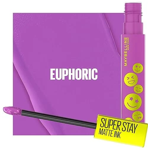 Maybelline Super Stay Matte Ink Liquid Lip Color - Euphoric Shade, Moodmakers Collection, 16-Hour Matte thumbnail 3