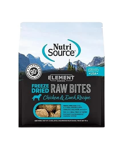 NutriSource Element Series Chicken & Duck Freeze Dried Raw Bites | Supports All Life Stages & Gut Health thumbnail 1