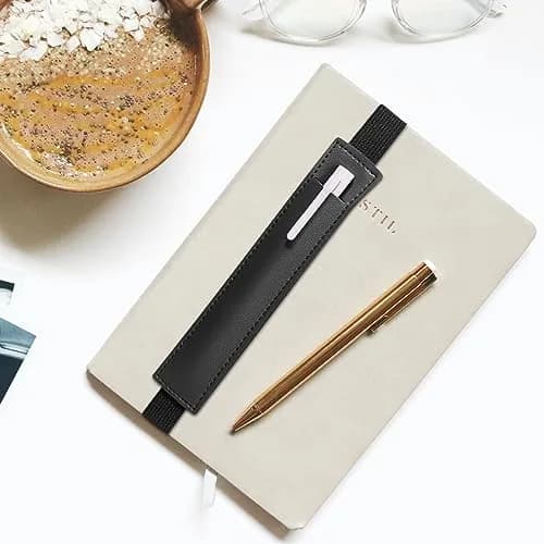 Aswewamt 12 Pcs Elastic Notebook Band Holders PU Leather Adjustable Pen Sleeve Pouch | Multifunctional Notebook Straps for Office & School thumbnail 5