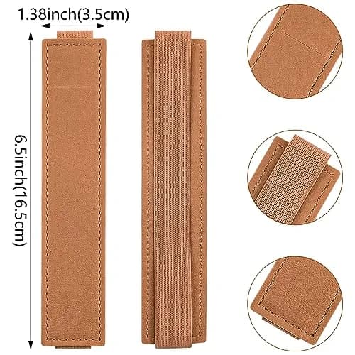Aswewamt 12 Pcs Elastic Notebook Band Holders PU Leather Adjustable Pen Sleeve Pouch | Multifunctional Notebook Straps for Office & School thumbnail 2