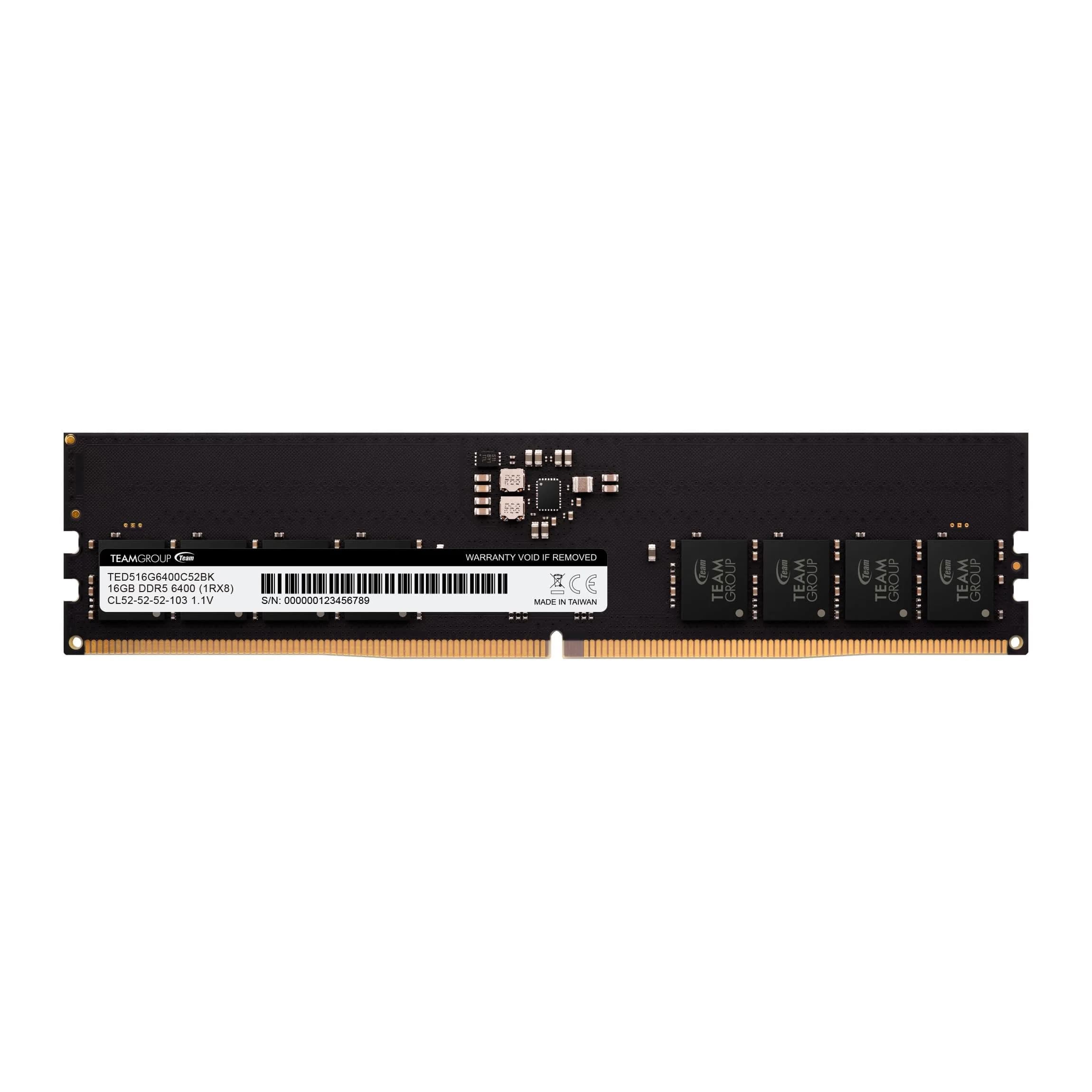 TEAMGROUP Elite DDR5 16GB 6400MHz PC5-51200 UDIMM | Desktop Memory Module - main product image