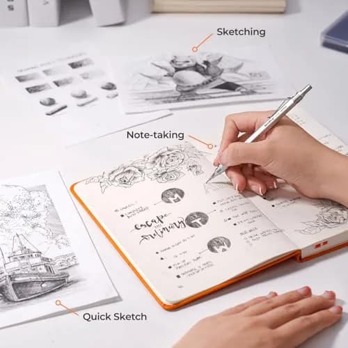 Nicpro Metal Mechanical Pencil Set 0.5 mm & 0.7 mm | Durable, Refillable, Stylish for Artists & Students thumbnail 6