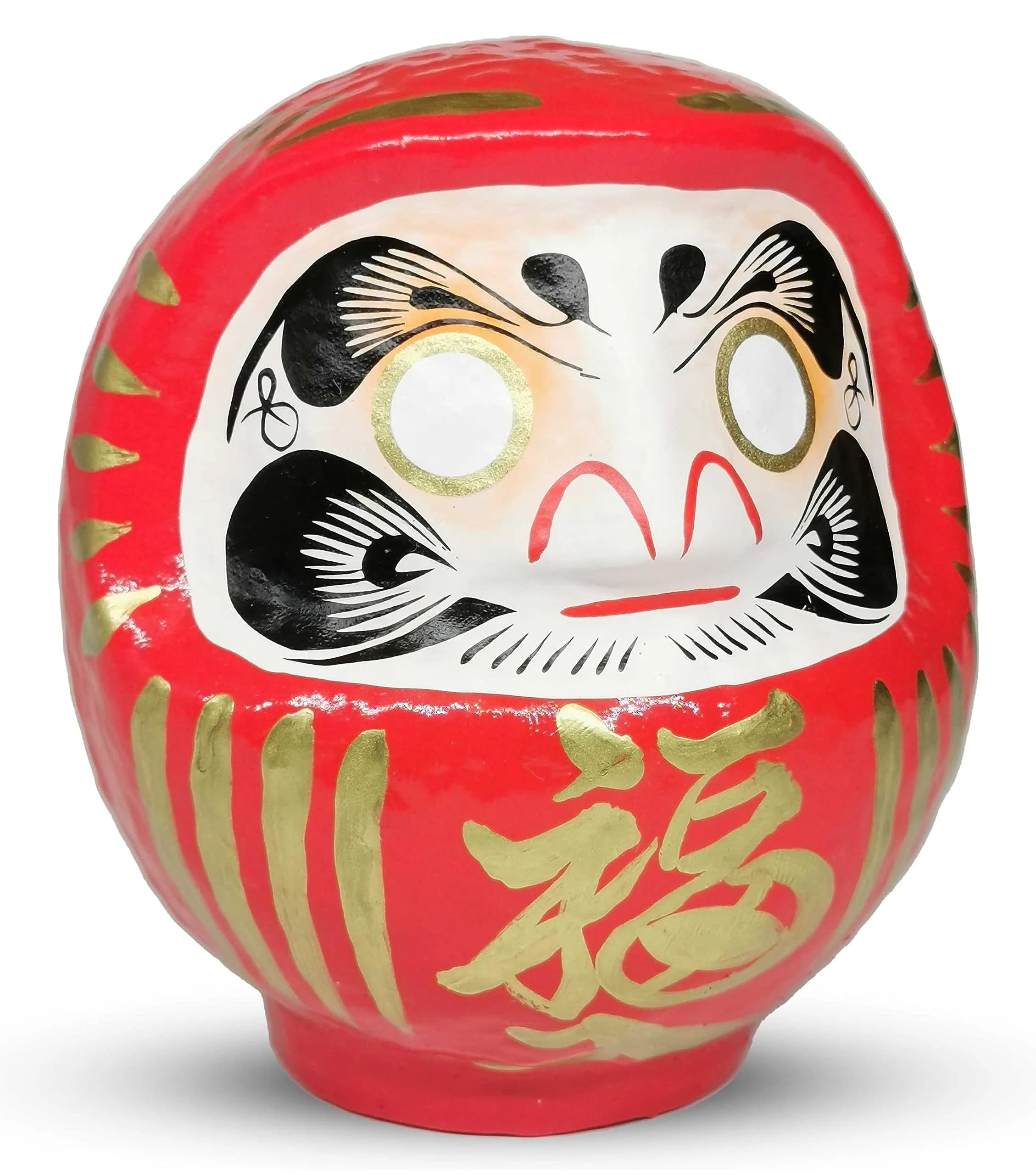 Takasaki Daruma Figurine 4.7 inch Red | Traditional Japanese Good Luck Ornament — Red