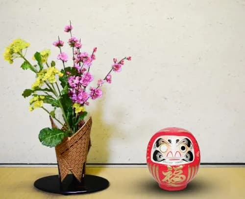 Takasaki Daruma Figurine 4.7 inch Red | Traditional Japanese Good Luck Ornament thumbnail 2