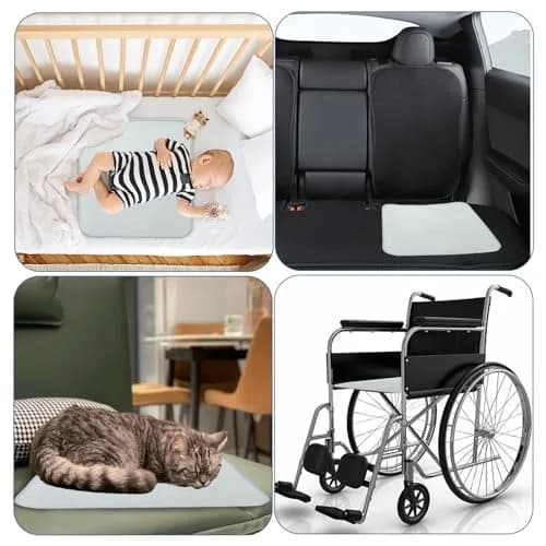 Magik & Kover Waterproof Chair Pads for Incontinence, Reusable Seat Protector 56cm x 53cm (22" x 21") | 4 Pack Absorbent Wheelchair Pad Covers thumbnail 6