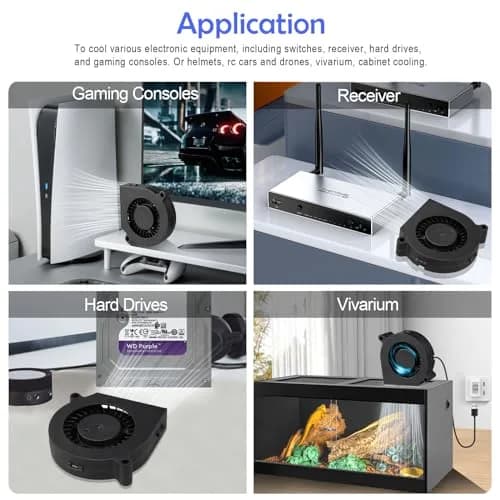 Wathai 60mm USB Blower Fan 2-Pack | 5V Variable Speed Controller for Electronics Cooling thumbnail 3