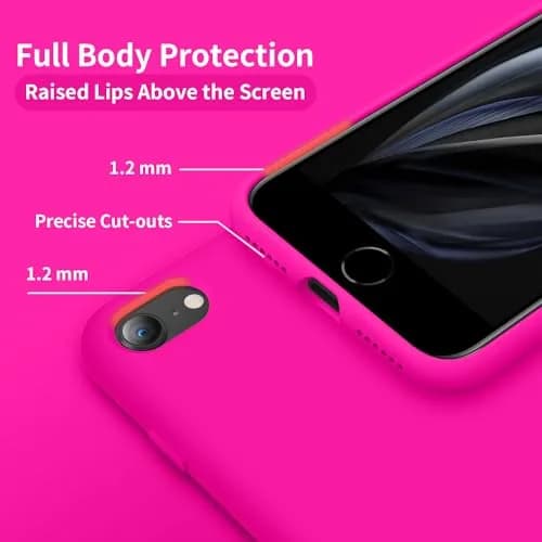 Cordking Silicone Liquid Case for iPhone SE 2022/2020, 7/8 | Slim, Shockproof & Wireless Support thumbnail 3