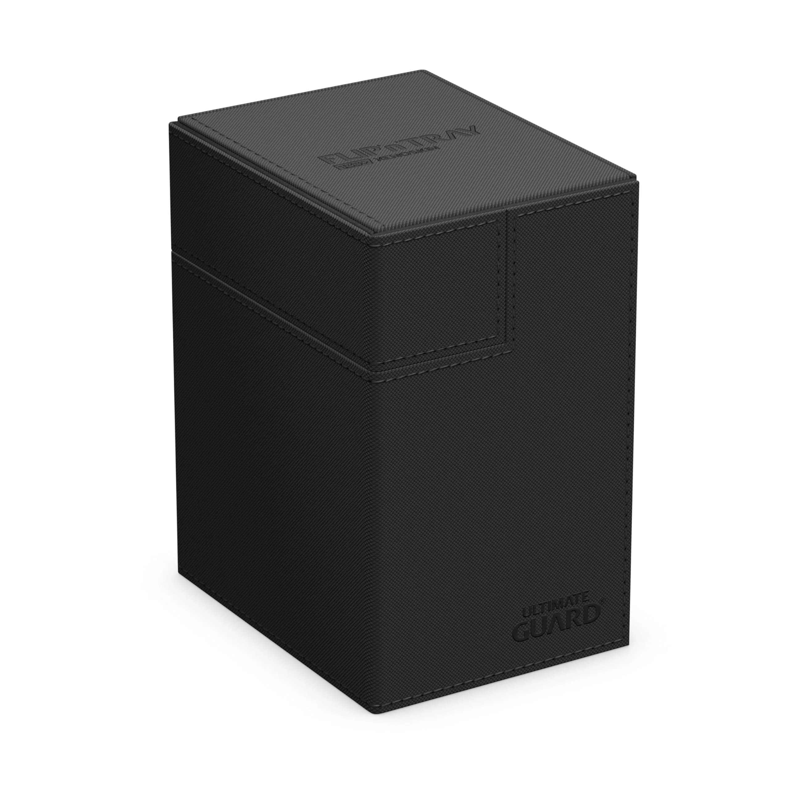 Ultimate Guard Flip'n'Tray 133+ Deck Case for 133 Double-Sleeved TCG Cards | Black, Microfiber Lining, Magnetic Closure