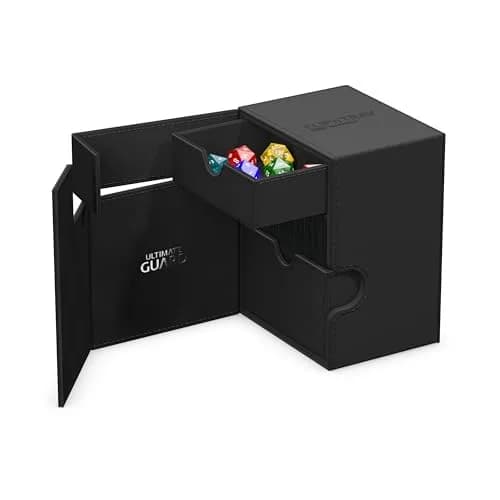 Ultimate Guard Flip'n'Tray 133+ Deck Case for 133 Double-Sleeved TCG Cards | Black, Microfiber Lining, Magnetic Closure thumbnail 6