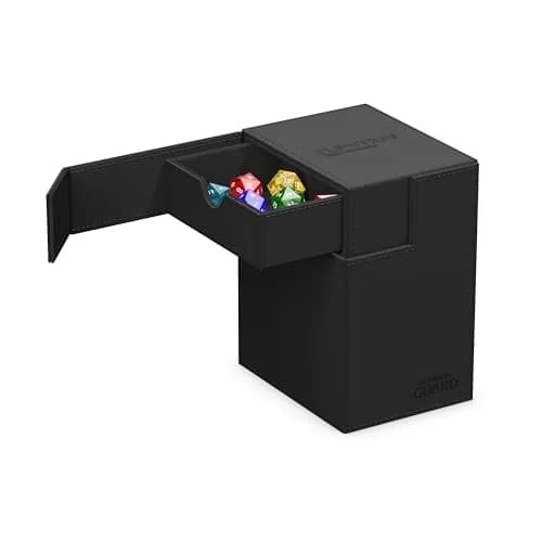 Ultimate Guard Flip'n'Tray 133+ Deck Case for 133 Double-Sleeved TCG Cards | Black, Microfiber Lining, Magnetic Closure thumbnail 2