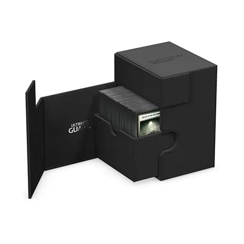Ultimate Guard Flip'n'Tray 133+ Deck Case for 133 Double-Sleeved TCG Cards | Black, Microfiber Lining, Magnetic Closure thumbnail 3