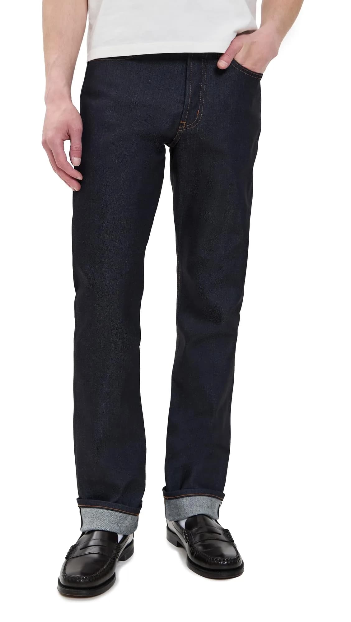 Naked & Famous Denim True Guy Nightshade Stretch Selvedge Jeans 38 | Japanese 12oz Denim, Comfort Fit — Indigo
