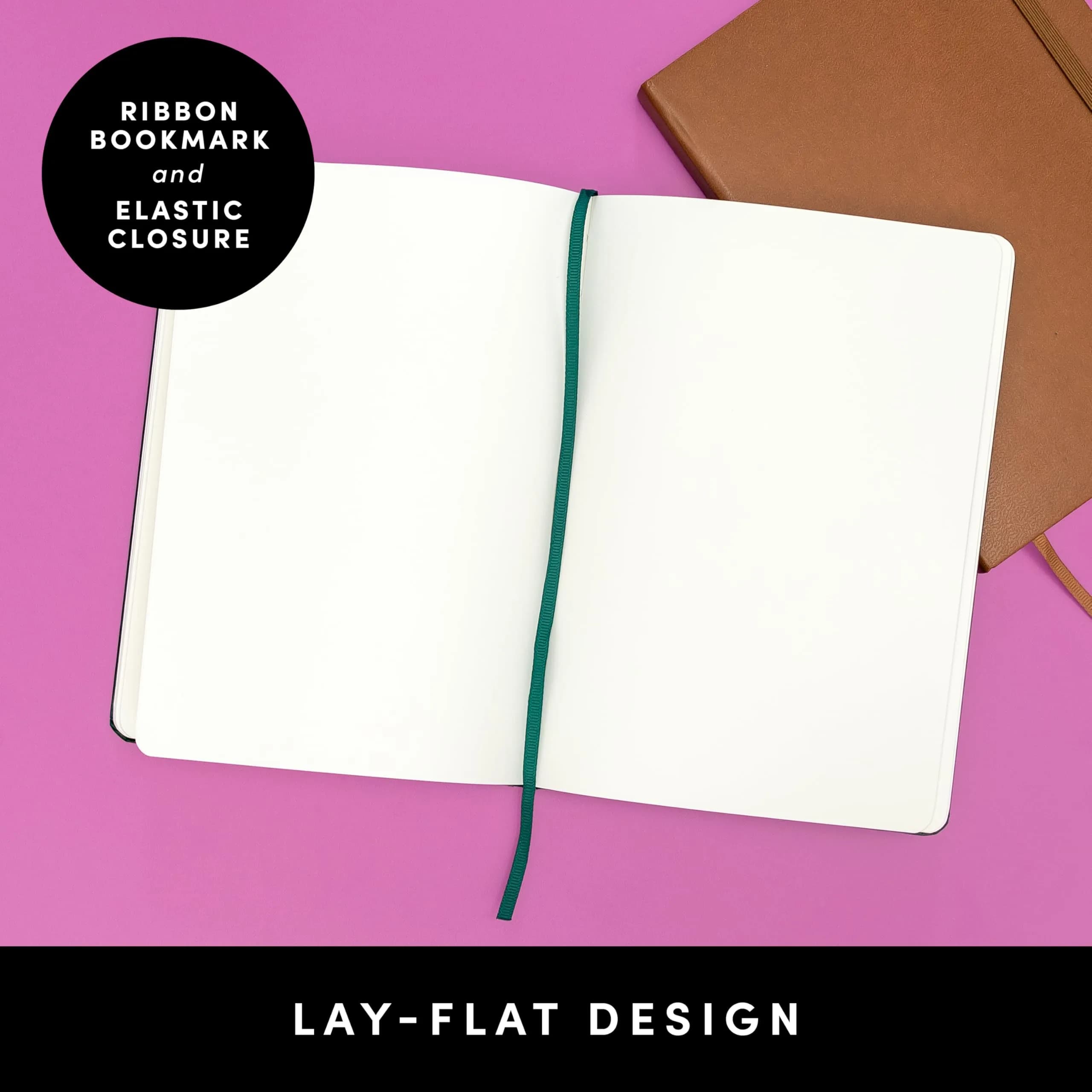 PAPERAGE Blank Journal Notebook Medium 5.6 x 8 in (Navy) | 160 Pages Acid-Free 100 GSM Thick Paper - view 3