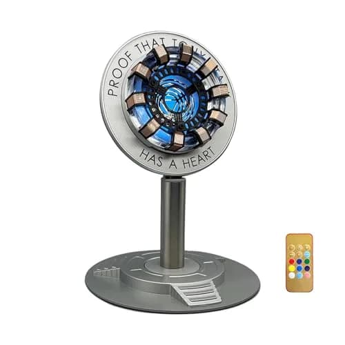 Moonacy Arc Reactor Night Light, Rechargeable Superhero Lamp 163 cm (64.17 inches) | Touch & Remote Control Display Light thumbnail 1