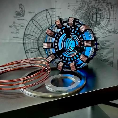 Moonacy Arc Reactor Night Light, Rechargeable Superhero Lamp 163 cm (64.17 inches) | Touch & Remote Control Display Light thumbnail 6