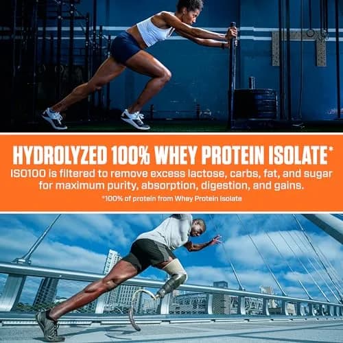 Dymatize ISO100 Whey Protein Isolate Dunkin' Glazed Donut 609g (1.34 lb) | 25g Protein Per Serving thumbnail 6