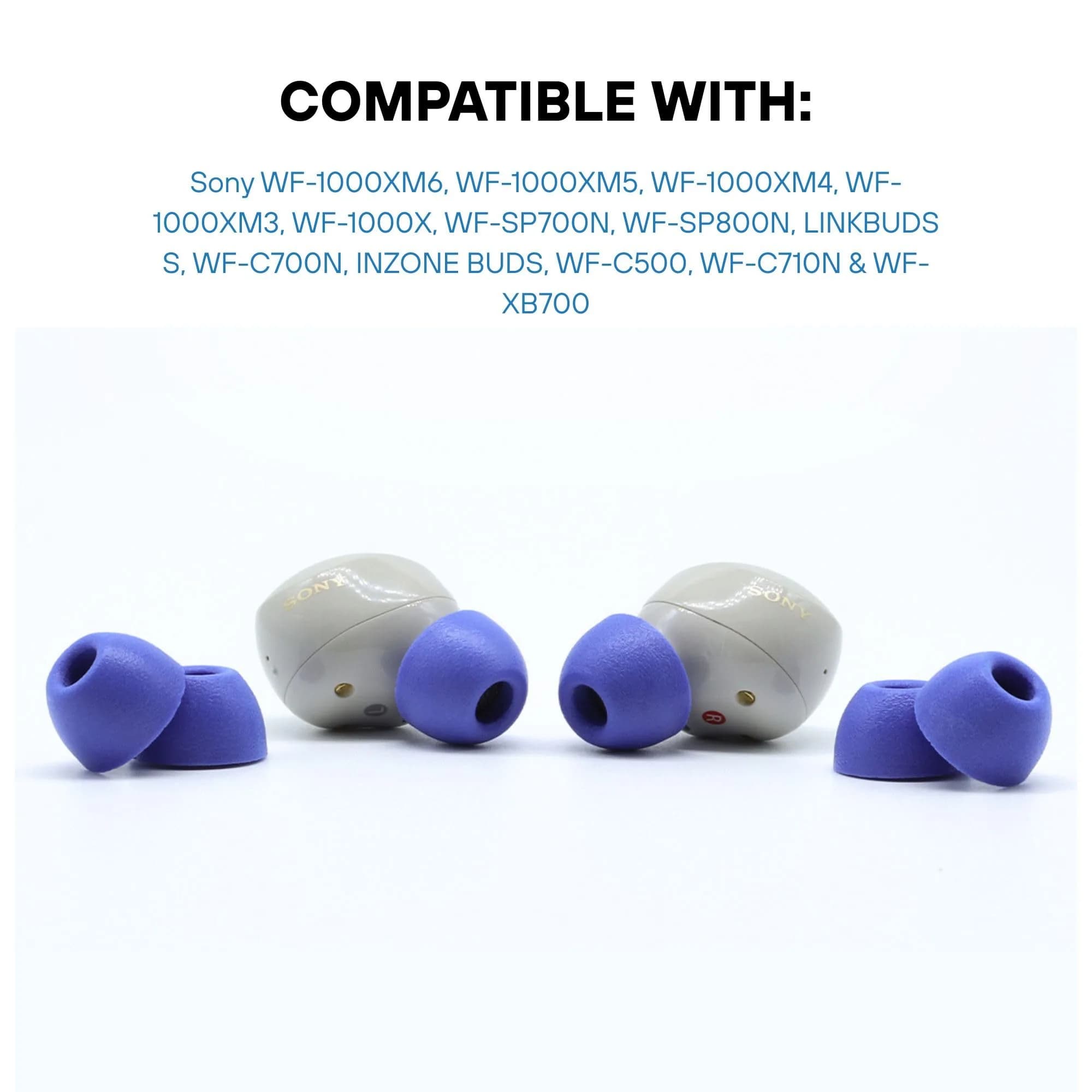 Comply TrueGrip Electric Blue Memory Foam Replacement Ear Tips, Large (3 Pairs) - view 2
