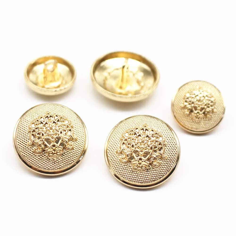 YaHoGa Gold 14pcs Blazer Buttons for Sewing | 23mm & 18mm Metal Shank Suit Buttons Set - view 2