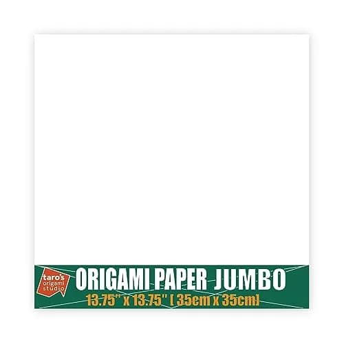 Taro's Origami Studio Jumbo White Origami Paper 35cm (13.75 Inch) 25 Sheets | Premium Japanese Kami Paper for Folding thumbnail 2