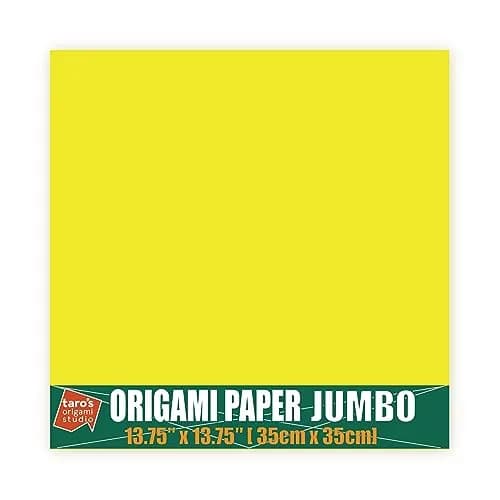 [Taro's Origami Studio] Jumbo 13.75 Inch / 35cm Single Color Yellow 25 Sheets | Premium Japanese Origami Paper thumbnail 2
