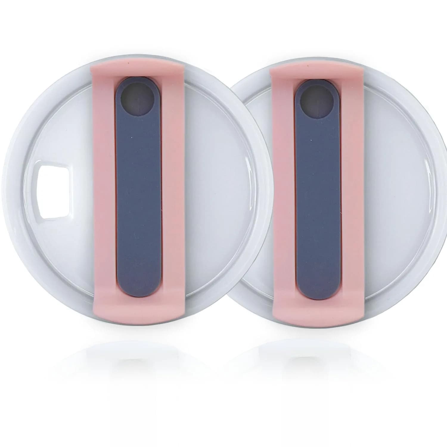 Horsdo 40oz Tumbler Lid - Pink-Grey, Spill-Proof Replacement for Stanley Quencher 2.0 (2-Pack) - main product image