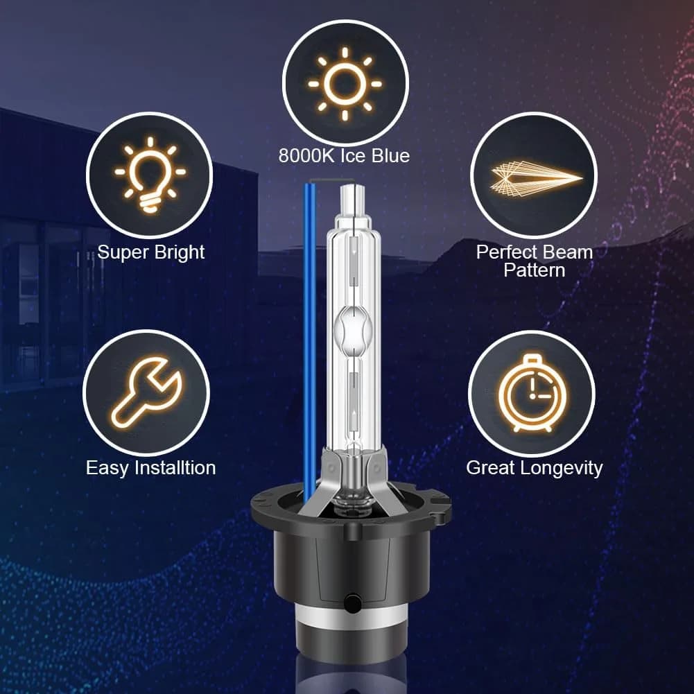 Erato D2S Xenon Headlight Bulbs 8000K Ice Blue 35W 3200 Lumens | Pack of 2 - view 6