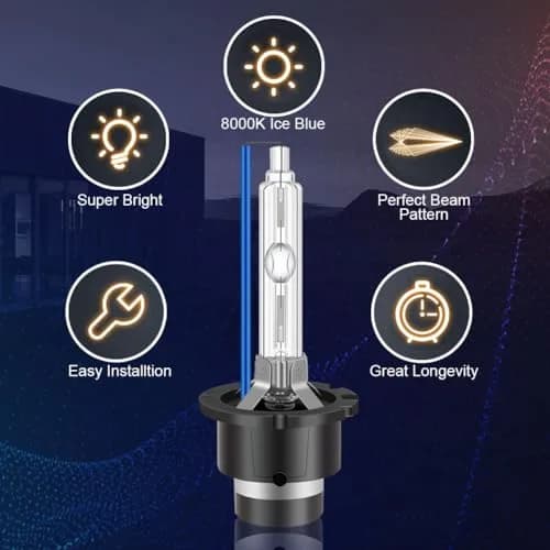 Erato D2S Xenon Headlight Bulbs 8000K Ice Blue 35W 3200 Lumens | Pack of 2 thumbnail 6