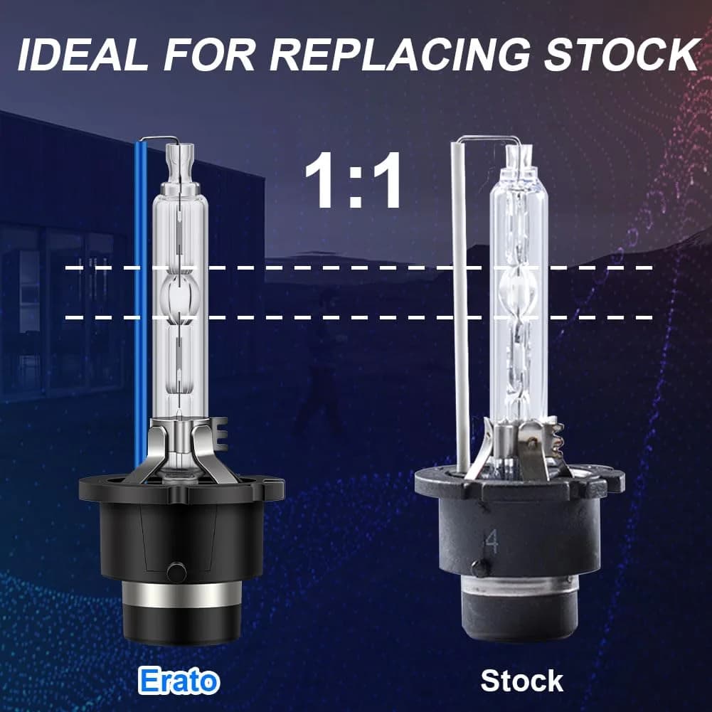 Erato D2S Xenon Headlight Bulbs - 8000K Ice Blue, High/Low Beam Replacement (2-Pack) - view 3