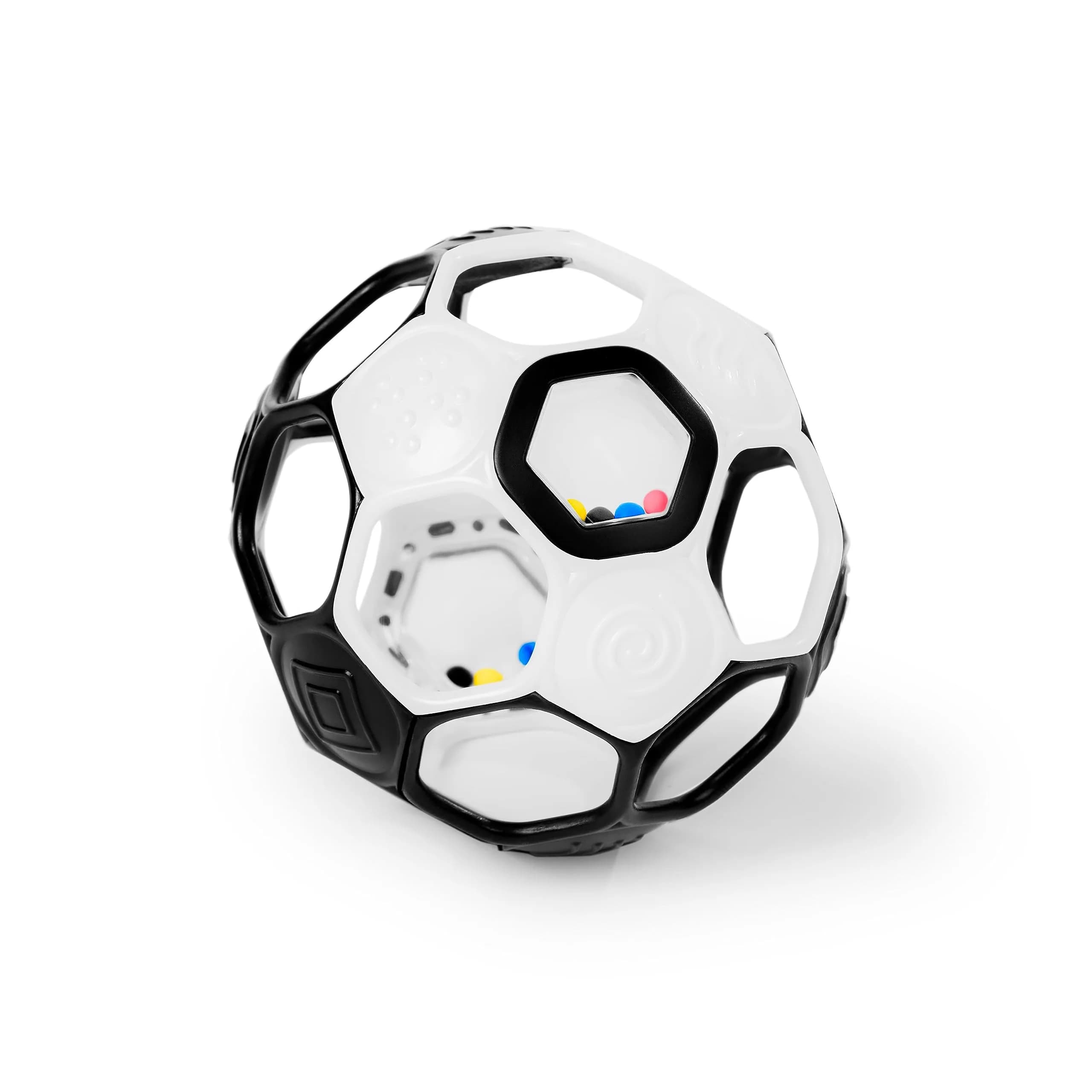 Bright Starts Oball Grippin' Goals Rattle Soccer Ball 12.7cm (5") | BPA-Free Baby Toy for Newborns & Up - main product image