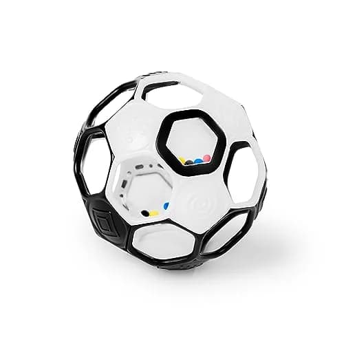 Bright Starts Oball Grippin' Goals Rattle Soccer Ball 12.7cm (5") | BPA-Free Baby Toy for Newborns & Up thumbnail 1