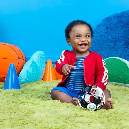 Bright Starts Oball Grippin' Goals Rattle Soccer Ball 12.7cm (5") | BPA-Free Baby Toy for Newborns & Up thumbnail 7