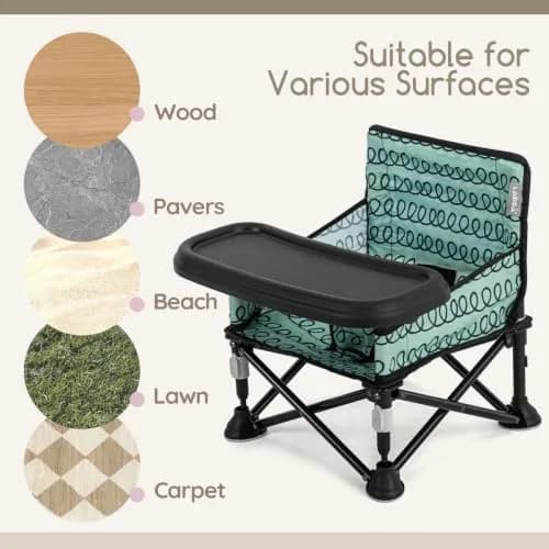 AskCat Baby Booster Seat for Kitchen Chairs, Foldable Portable Baby Chair | Safe, Compact & Washable thumbnail 6
