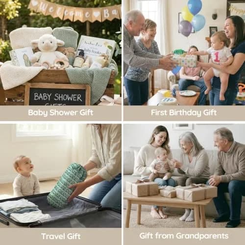 AskCat Baby Booster Seat for Kitchen Chairs, Foldable Portable Baby Chair | Safe, Compact & Washable thumbnail 8