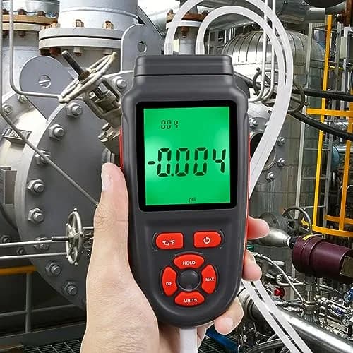 DANOPLUS Digital Differential Pressure Manometer Tester ±2.999 Psi | 12 Unit Selection thumbnail 3