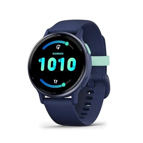 Garmin vívoactive® 5 Health & Fitness GPS Smartwatch 42mm Navy | AMOLED Display, 11-Day Battery thumbnail 1