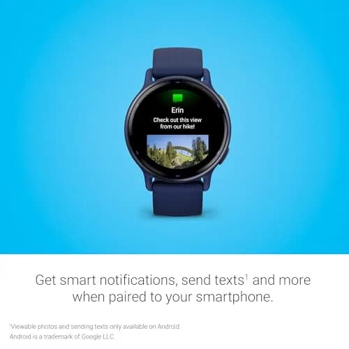Garmin vívoactive® 5 Health & Fitness GPS Smartwatch 42mm Navy | AMOLED Display, 11-Day Battery thumbnail 6