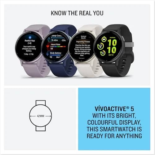 Garmin vívoactive® 5 Health & Fitness GPS Smartwatch 42mm Navy | AMOLED Display, 11-Day Battery thumbnail 8