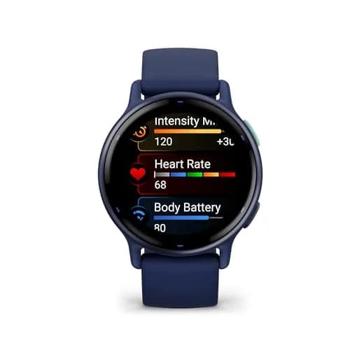 Garmin vívoactive® 5 Health & Fitness GPS Smartwatch 42mm Navy | AMOLED Display, 11-Day Battery thumbnail 2