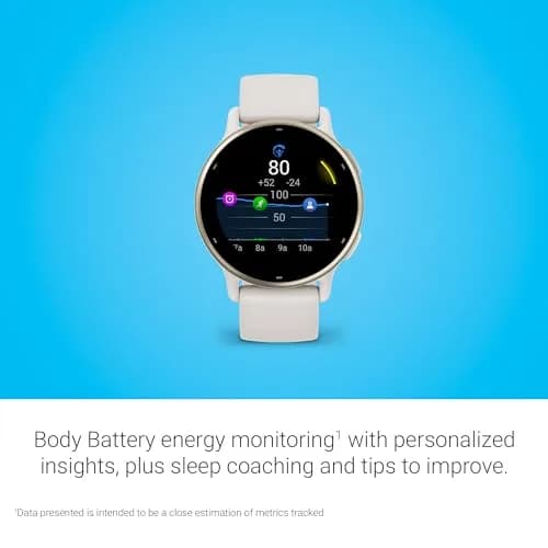 Garmin vívoactive® 5 Health & Fitness GPS Smartwatch 42mm Ivory | AMOLED Display, 11-Day Battery, Body Battery™ Monitoring thumbnail 4