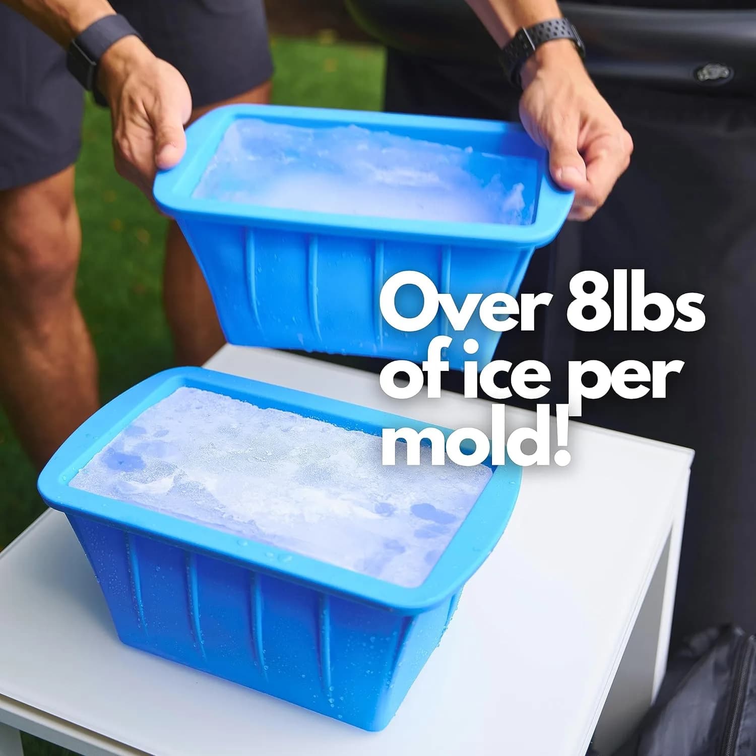 Plunge Lab Extra Large Ice Block Mold 2-Pack, 8lb (3.6kg) Ice Blocks | Steel Reinforced Silicone for Cold Plunge & Coolers - view 5