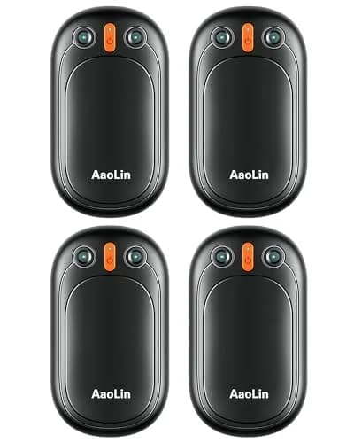 AaoLin Rechargeable Hand Warmers 4 Pack Black | 12 Hours Long Heating Portable Pocket Handwarmer thumbnail 1
