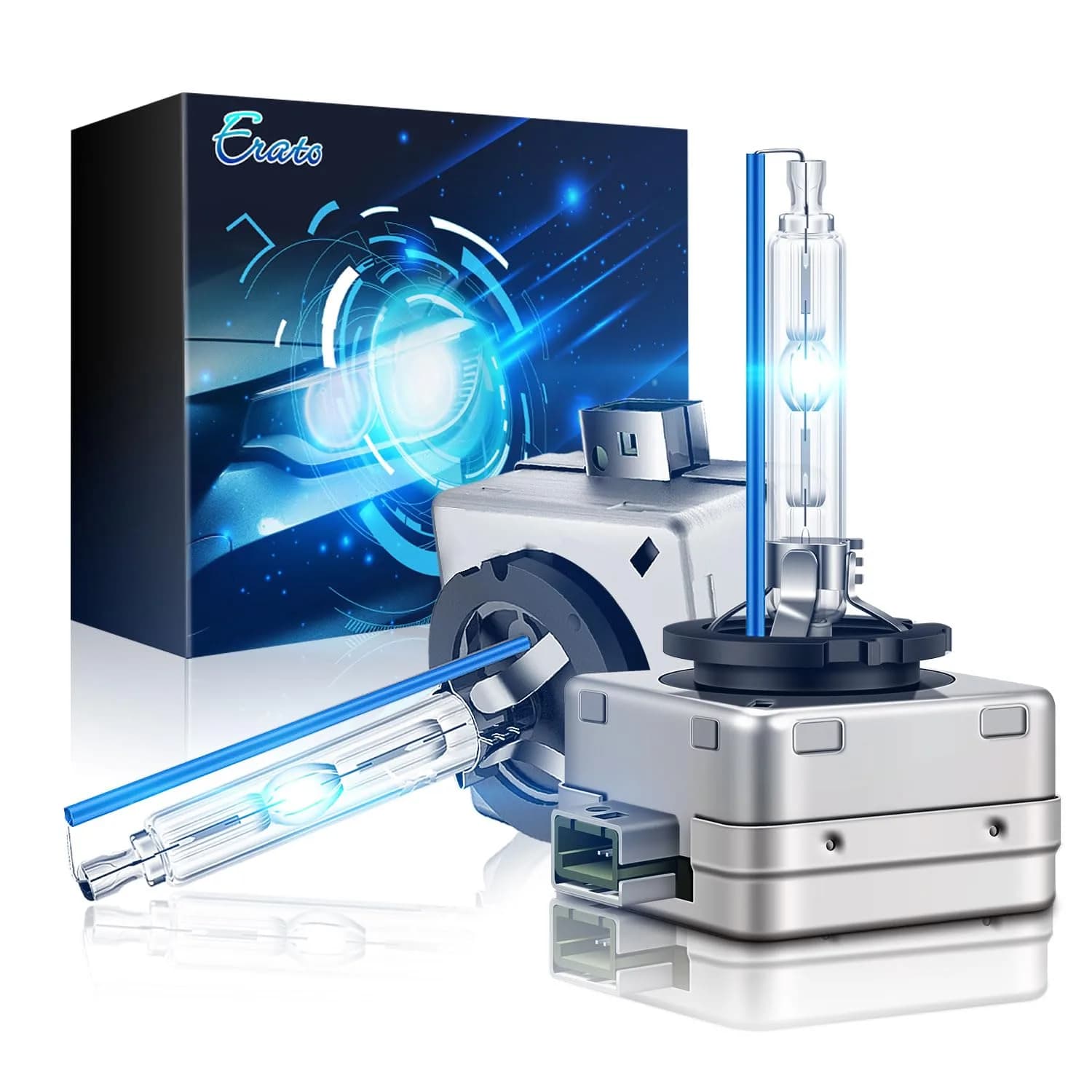 Erato D3S Xenon Headlight Bulbs 8000K Ice Blue (2-Pack) | High Beam Low Beam Replacement - main product image
