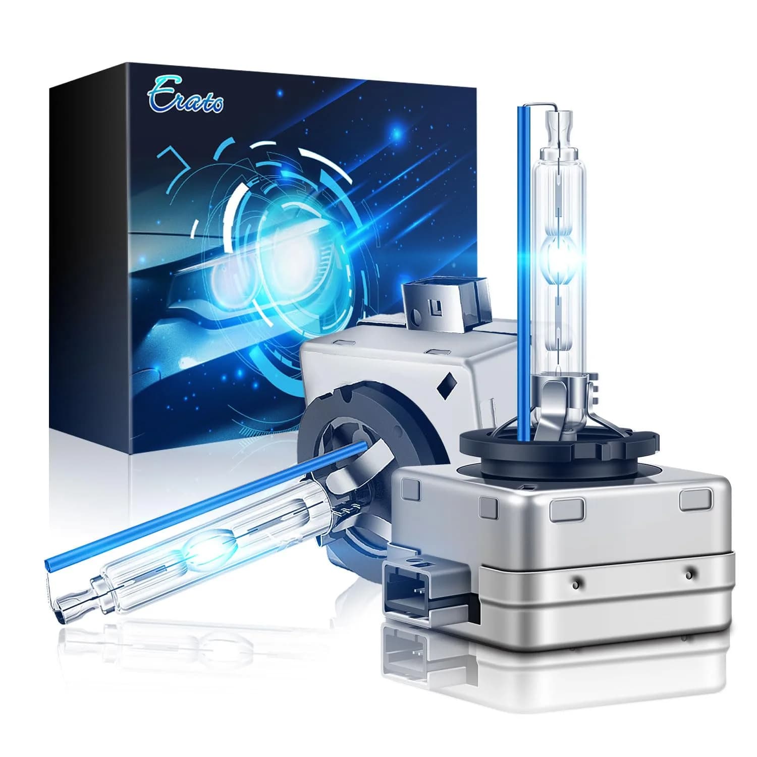Erato D1S Xenon Headlight Bulbs 8000K Ice Blue (2-Pack) - High/Low Beam Replacement - main product image